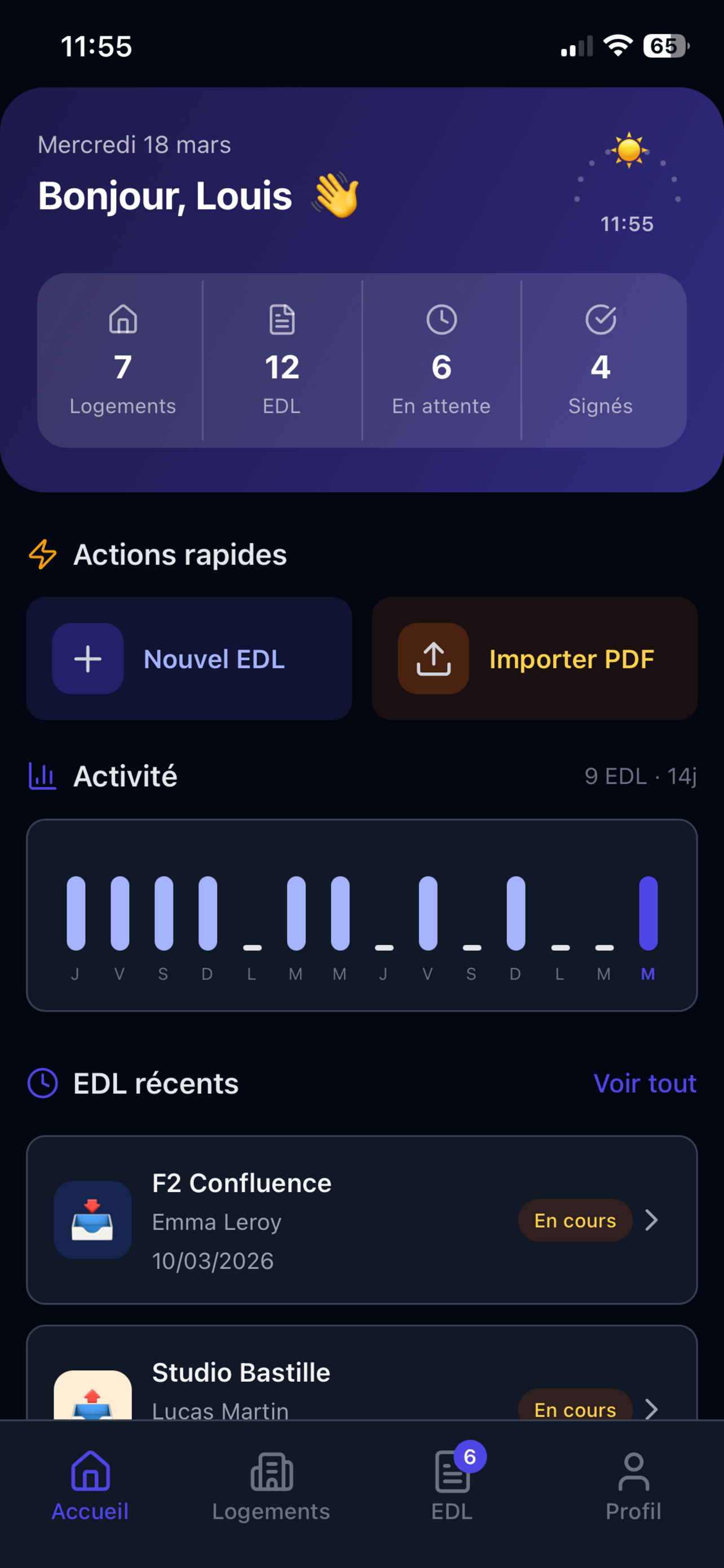 Application EDLYA — État des lieux numérique